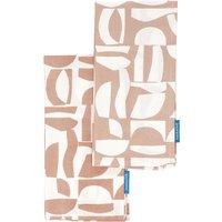 House Beautiful Abstract Print Tea Towels - 2 Pack - Blossom
