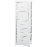 Classic White 5 Drawer Bathroom Storage Unit
Classic White 5 Drawer Bathroom Storage Unit