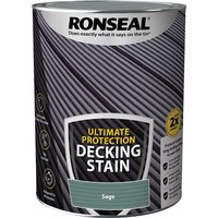 Ronseal Ultimate Protection Decking Stain Sage 5L
Ronseal Ultimate Protection Decking Stain Sage 5L