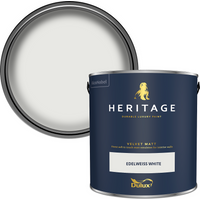 Dulux Heritage Matt Emulsion Paint - Edelweiss White - 2.5L
Dulux Heritage Matt Emulsion Paint - Edelweiss White - 2.5L