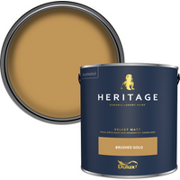 Dulux Heritage Matt Emulsion Paint - Brushed Gold - 2.5L 
Dulux Heritage Matt Emulsion Paint - Brushed Gold - 2.5L