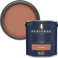 Dulux Heritage Matt Emulsion Paint - Red Sand - 2.5L 
Dulux Heritage Matt Emulsion Paint - Red Sand - 2.5L