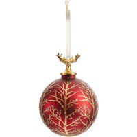Forest Stag Glass Christmas Tree Bauble - Red
Forest Stag Glass Christmas Tree Bauble - Red