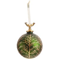Forest Stag Glass Christmas Tree Bauble - Green
Forest Stag Glass Christmas Tree Bauble - Green