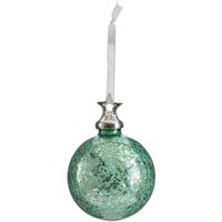Mint Crackle Glass Christmas Tree Bauble with Star Cap
Mint Crackle Glass Christmas Tree Bauble with Star Cap