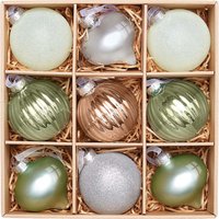 House Beautiful Winter Retreat Glass Christmas Tree Baubles - 9 Pack
House Beautiful Winter Retreat Glass Christmas Tree Baubles - 9 Pack