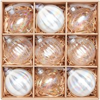 House Beautiul Lustre Glass Christmas Tree Baubles - 9 Pack
House Beautiul Lustre Glass Christmas Tree Baubles - 9 Pack