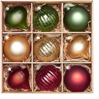House Beautiful Deco Luxe Glass Christmas Tree Baubles - 9 Pack
House Beautiful Deco Luxe Glass Christmas Tree Baubles - 9 Pack