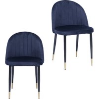 Illona Velvet Dining Chairs - Set of 2 - Navy
Illona Velvet Dining Chairs - Set of 2 - Navy
