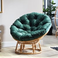 Papasan Natural Chair in Velvet Green
Papasan Natural Chair in Velvet Green
