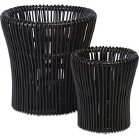 Set of 2 Black Rattan Plant Baskets
Set of 2 Black Rattan Plant Baskets