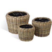 Set of 3 Natural Rattan Lined Plant Baskets
Set of 3 Natural Rattan Lined Plant Baskets