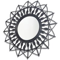 Black Boho Round Rattan Wall Mirror
Black Boho Round Rattan Wall Mirror