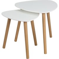 Tear Drop Nest of 2 Tables - White & Oak
Tear Drop Nest of 2 Tables - White & Oak