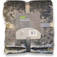 Quilted Crushed Velvet Throw - Charcoal - 130x180cm
Quilted Crushed Velvet Throw - Charcoal - 130x180cm