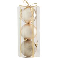 Large Champagne Shatterproof Christmas Tree Bauble - Pack of 3
Large Champagne Shatterproof Christmas Tree Bauble - Pack of 3