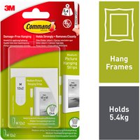3M Medium White Picture Hanging Strips - 12 Sets
3M Medium White Picture Hanging Strips - 12 Sets