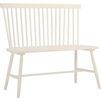 Laura Spindle Dining Bench with Back - Ivory