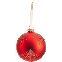 Gold Fan Glass Christmas Tree Bauble - Red
Gold Fan Glass Christmas Tree Bauble - Red