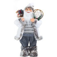 Standing Santa with a White Coat Christmas Decoration - 60cm
Standing Santa with a White Coat Christmas Decoration - 60cm