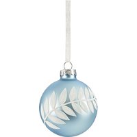 White Leaf Matt Glass Christmas Tree Bauble - Blue
White Leaf Matt Glass Christmas Tree Bauble - Blue