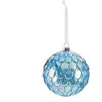 Turquoise Iridescent Scalloped Christmas Tree Bauble
Turquoise Iridescent Scalloped Christmas Tree Bauble