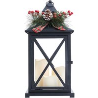 Black Christmas Lantern with 3 LED Candles - 48cm
Black Christmas Lantern with 3 LED Candles - 48cm