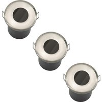 Fixed Fire Rated IP65 Pack 3 Downlights - Brushed Nickel 
Fixed Fire Rated IP65 Pack 3 Downlights - Brushed Nickel