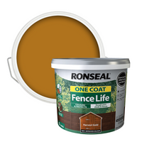 Ronseal One Coat Fence Life Paint Tudor Harvest Gold - 9L
Ronseal One Coat Fence Life Paint Tudor Harvest Gold - 9L