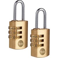 Yale 2 Pack of Brass Combination 22mm Padlocks
Yale 2 Pack of Brass Combination 22mm Padlocks