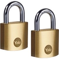 Yale 2 Pack of Brass 30mm Padlocks
Yale 2 Pack of Brass 30mm Padlocks