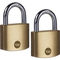 Yale 2 Pack of Brass 40mm Padlocks
Yale 2 Pack of Brass 40mm Padlocks