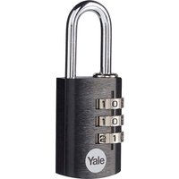 Yale Black Aluminium Combination 28mm Padlock
Yale Black Aluminium Combination 28mm Padlock