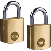 Yale 2 Pack of Brass 25mm Padlocks
Yale 2 Pack of Brass 25mm Padlocks