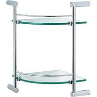 MINIMALIST 2 TIER GLASS CORNER SHELF
MINIMALIST 2 TIER GLASS CORNER SHELF