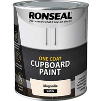 Ronseal One Coat Cupboard Paint Magnolia Satin - 750ml
Ronseal One Coat Cupboard Paint Magnolia Satin - 750ml