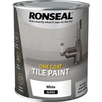 Ronseal One Coat Tile Paint White Gloss - 750ml
Ronseal One Coat Tile Paint White Gloss - 750ml