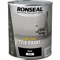 Ronseal One Coat Tile Paint Black Gloss - 750ml
Ronseal One Coat Tile Paint Black Gloss - 750ml