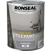 Ronseal One Coat Tile Paint Granite Grey Satin - 750ml
Ronseal One Coat Tile Paint Granite Grey Satin - 750ml