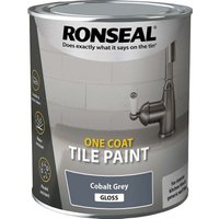 Ronseal One Coat Tile Paint Cobalt Grey Gloss - 750ml
Ronseal One Coat Tile Paint Cobalt Grey Gloss - 750ml