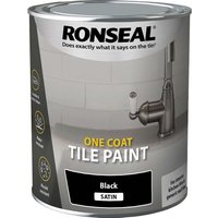 Ronseal One Coat Tile Paint Black Satin - 750ml
Ronseal One Coat Tile Paint Black Satin - 750ml