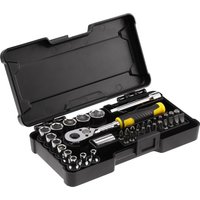 STANLEY Compact 1/4 72 Tooth Ratchet and Socket Set with 37 accessories (STMT82672-0)
STANLEY Compact 1/4 72 Tooth Ratchet and Socket Set with 37 accessories (STMT82672-0)