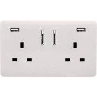 Trendi Switch 2 Gang 13Amp Double Socket and 2 USB Ports - White
Trendi Switch 2 Gang 13Amp Double Socket and 2 USB Ports - White