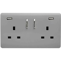 Trendi Switch 2 Gang 13Amp Double Socket and 2 USB Ports - Light Grey
Trendi Switch 2 Gang 13Amp Double Socket and 2 USB Ports - Light Grey