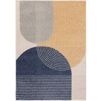 Retro Geo Rug - Multicoloured - - 120x170cm