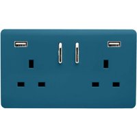 Trendi Switch 2 Gang 13Amp Double Socket and 2 USB Ports - Ocean Blue
Trendi Switch 2 Gang 13Amp Double Socket and 2 USB Ports - Ocean Blue