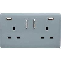 Trendi Switch 2 Gang 13Amp Double Socket and 2 USB Ports - Cool Grey
Trendi Switch 2 Gang 13Amp Double Socket and 2 USB Ports - Cool Grey