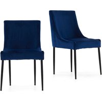 Ava Velvet Dining Chair - Set of 2 - Navy
Ava Velvet Dining Chair - Set of 2 - Navy