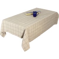 Linen Style Check Tablecloth