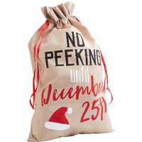 No Peeking Hessian Christmas Sack
No Peeking Hessian Christmas Sack